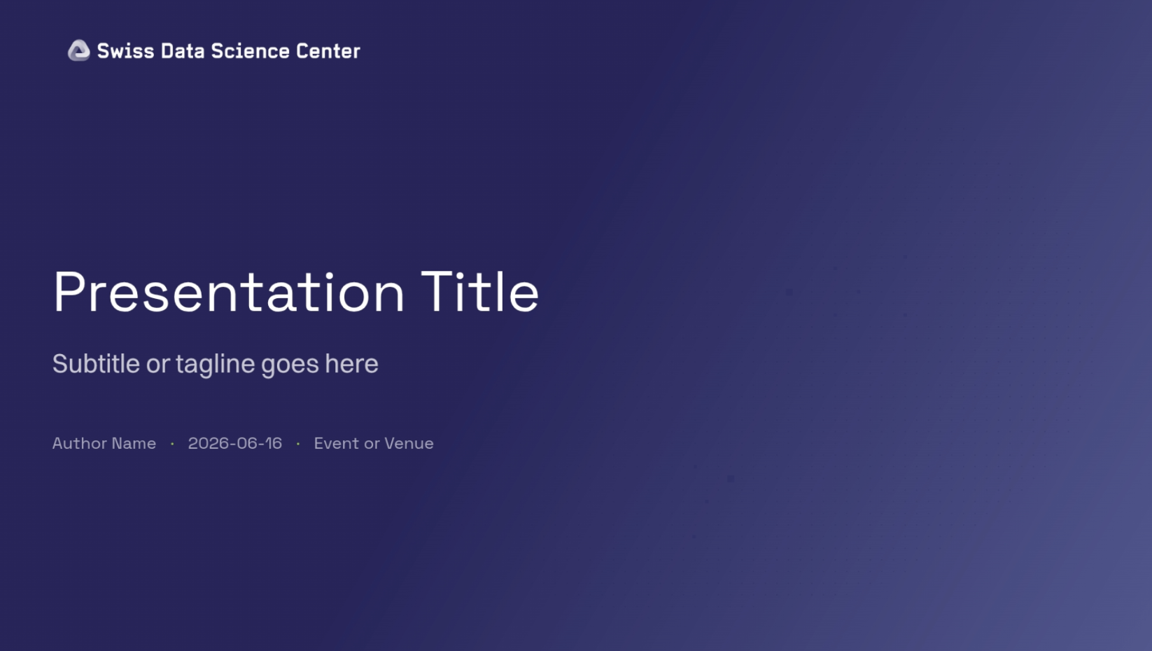 SDSC Slide Deck — Presentation